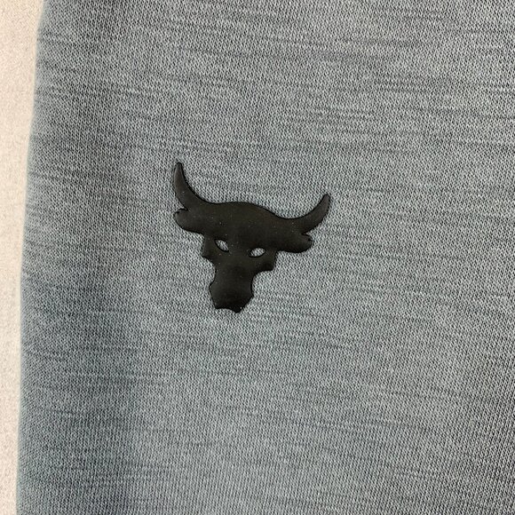 Under Armour Project Rock Mens Sweatpants Small Gray Joggers Tapered Brahma Bull - Picture 4 of 15